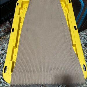 Chic Tan Ribbed Skirt